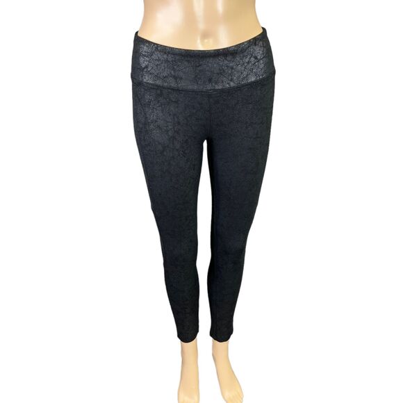 Mudd Womens Leggings Faux Leather FLX Stretch 24 7 Skinny Ankle Black Small - Picture 2 of 10